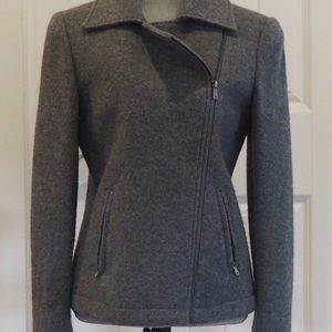 Ann Taylor gray wool biker